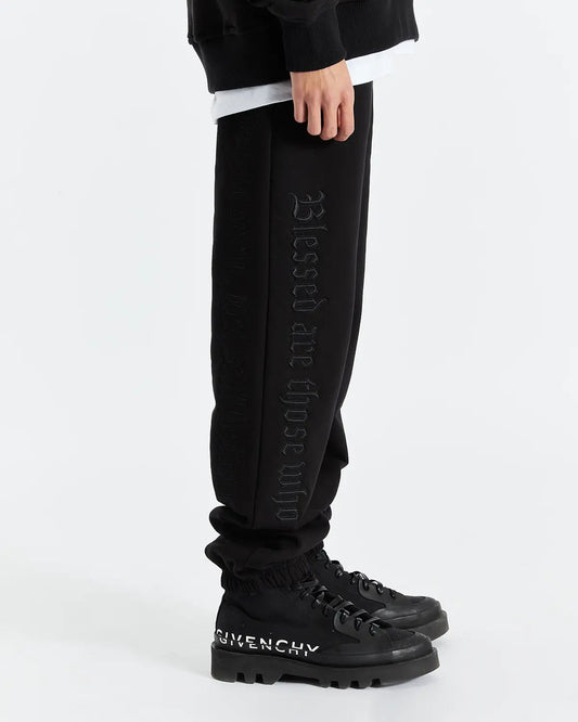 Black Split Statement Sweatpants - ONLY THE BLIND™