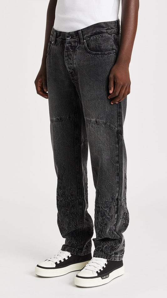 FLORAL NIGHT DENIM JEANS - ONLY THE BLIND™