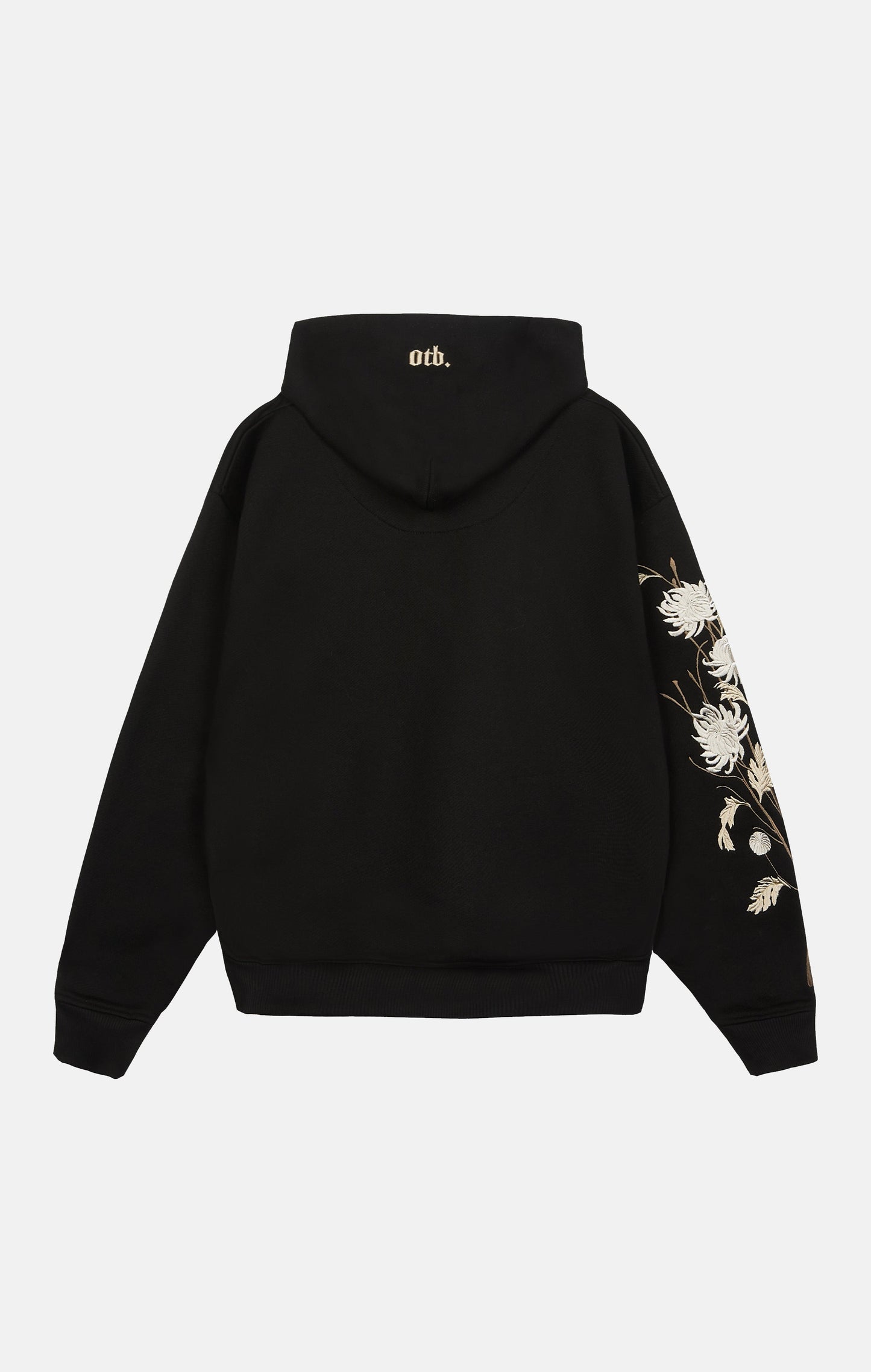 Colt Black Embroidered Floral Hoodie - ONLY THE BLIND™