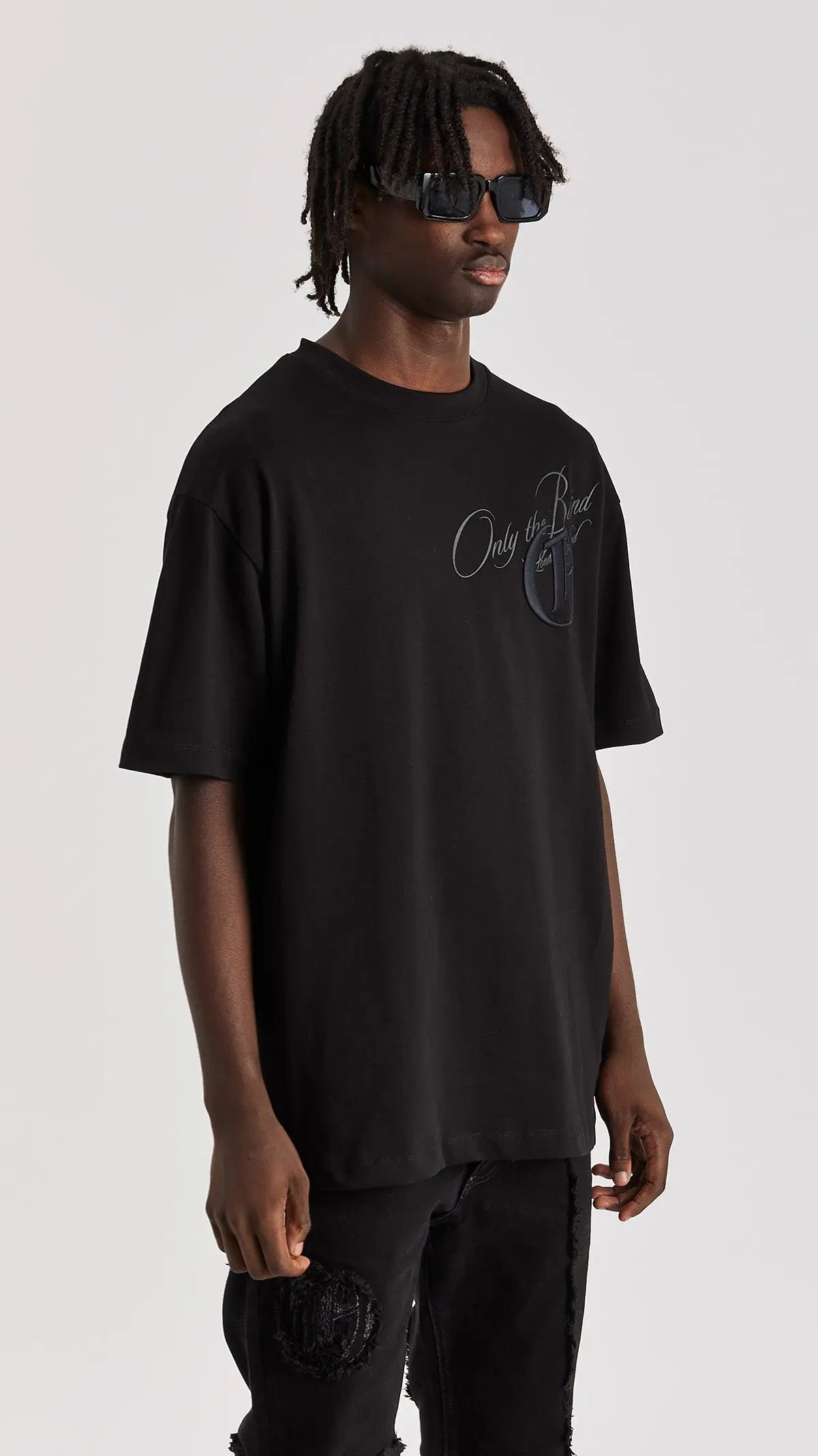 Black Crew Logo T-Shirt - ONLY THE BLIND™