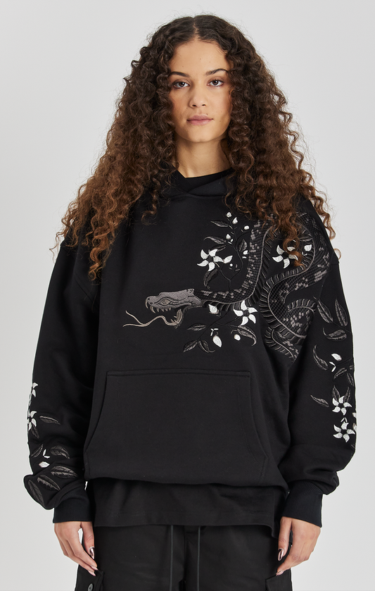 Night Python Embroidered Hoodie - ONLY THE BLIND™