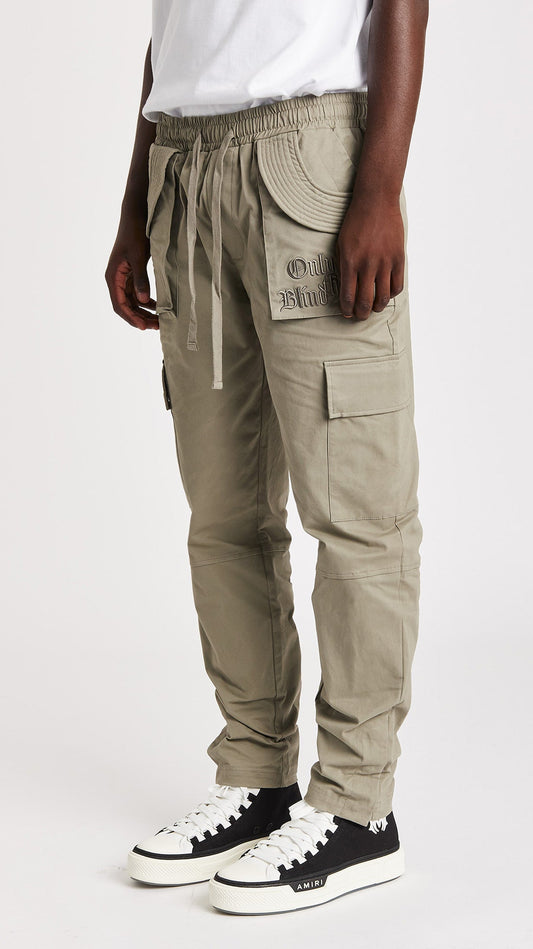 KHAKI TWILL CARGO PANT - ONLY THE BLIND™