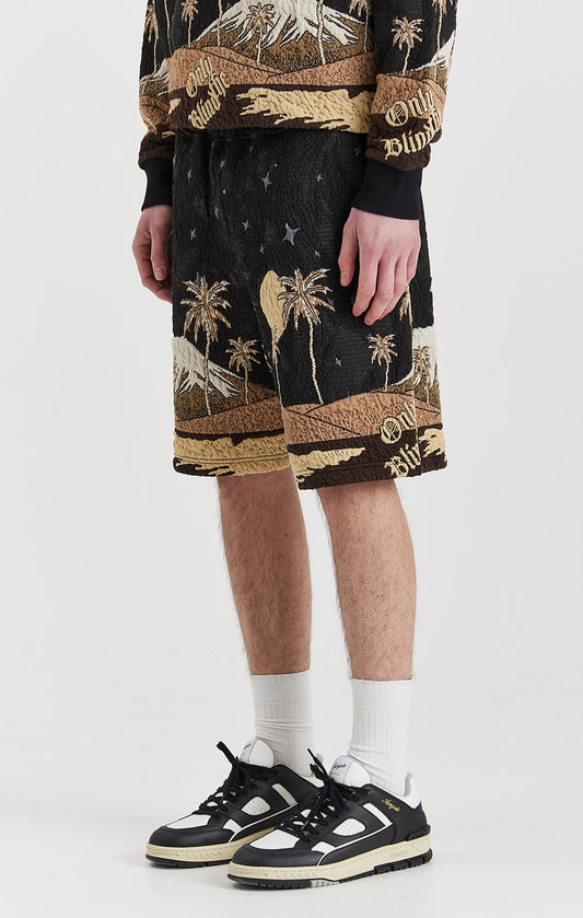 Sepia Mountain Jacquard Shorts - ONLY THE BLIND™