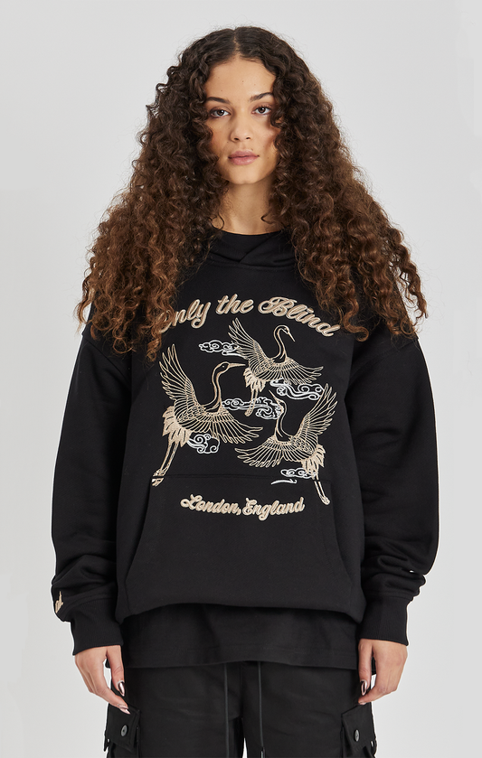 Crane Embroidered Hood - ONLY THE BLIND™