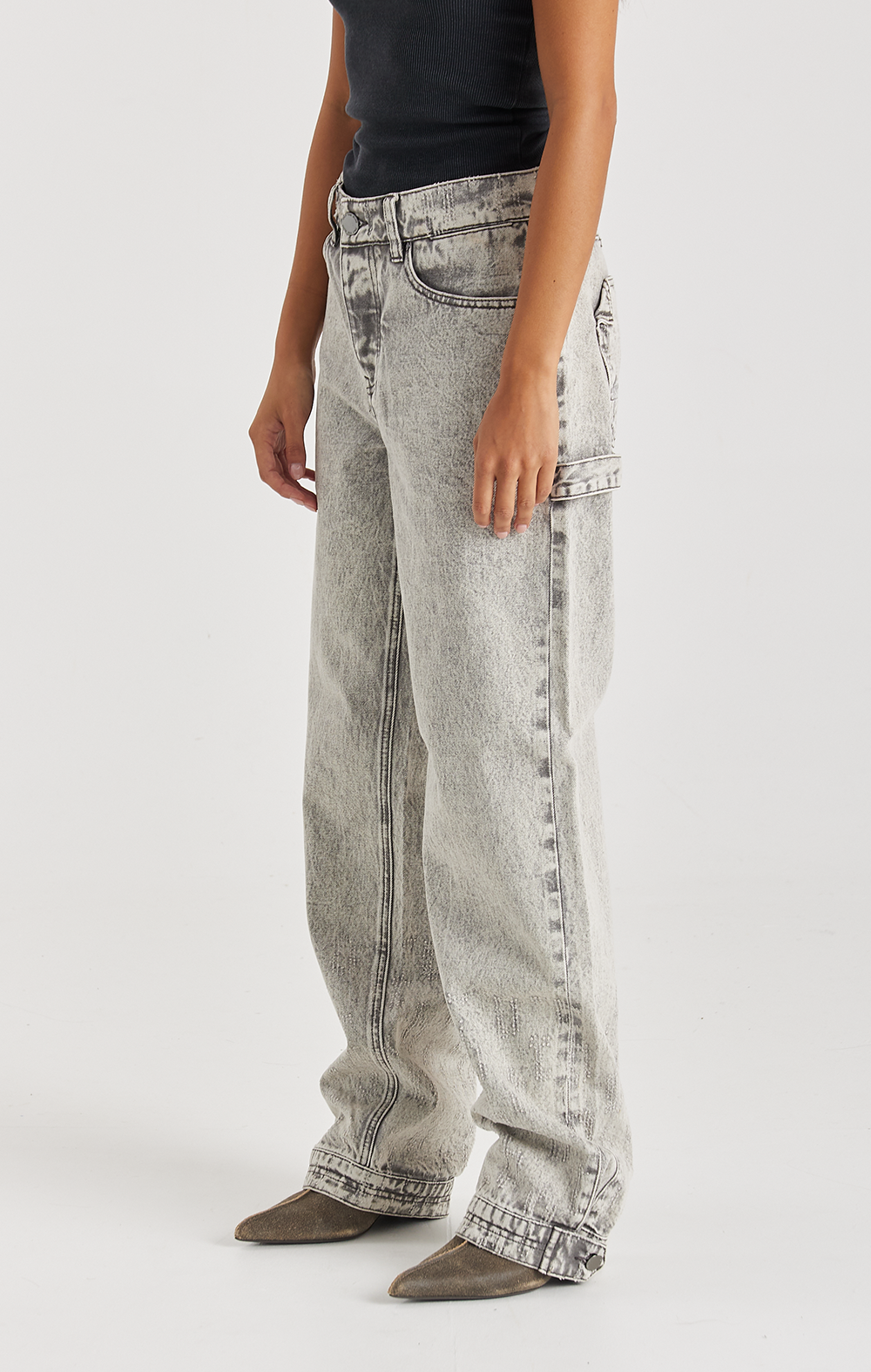 GREY ECLIPSE DENIM JEANS - ONLY THE BLIND™