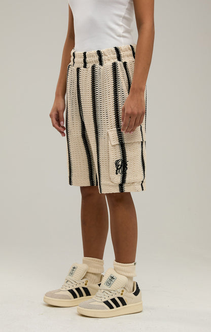 DESERT STRIPE CROCHET SHORTS