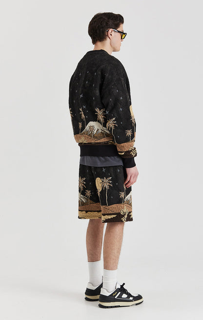 Sepia Mountain Jacquard Shorts - ONLY THE BLIND™