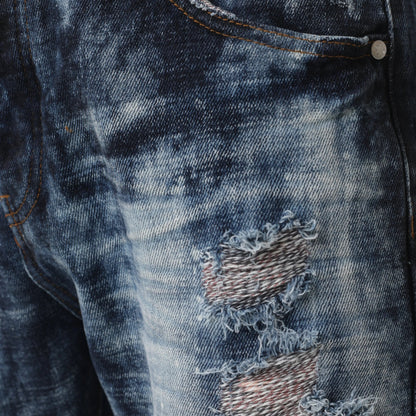 Selvedge Denim Ice Blue Heavy Bleached ONLY THE BLIND