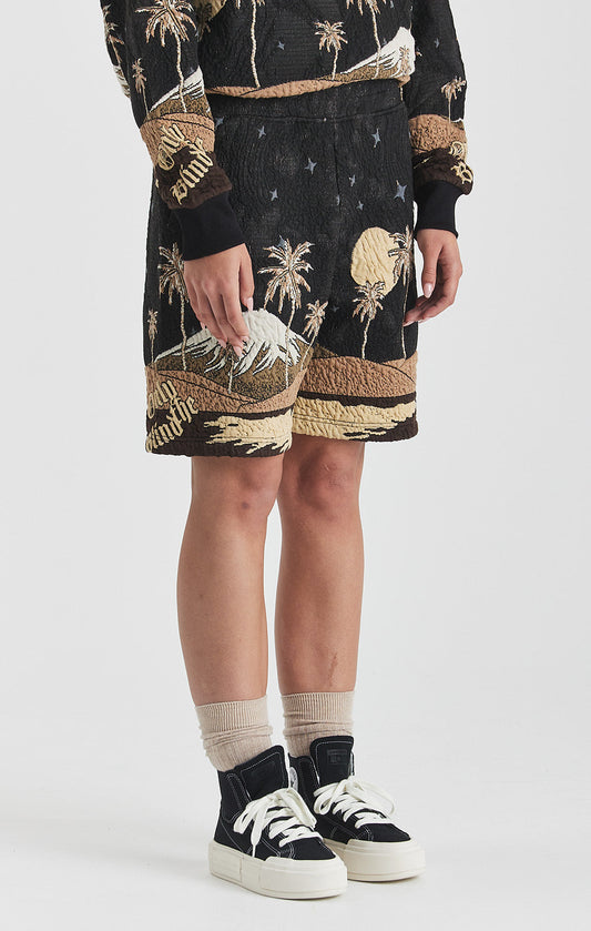 Sepia Mountain Jacquard Shorts - ONLY THE BLIND™
