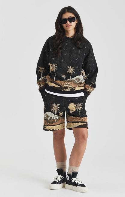 Sepia Mountain Jacquard Shorts - ONLY THE BLIND™