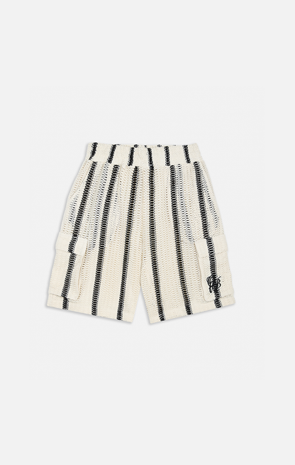 DESERT STRIPE CROCHET SHORTS