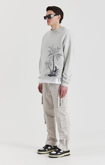 Lunar Rock Palm Crewneck - ONLY THE BLIND™
