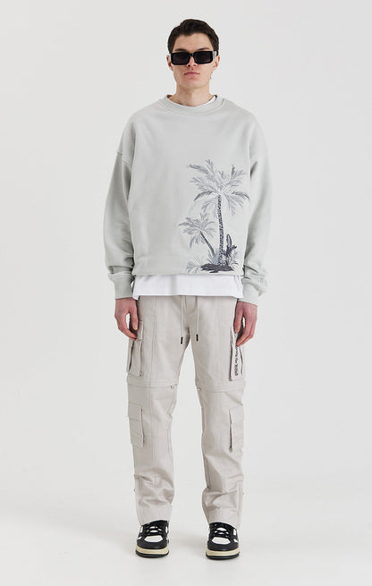 Lunar Rock Palm Crewneck - ONLY THE BLIND™