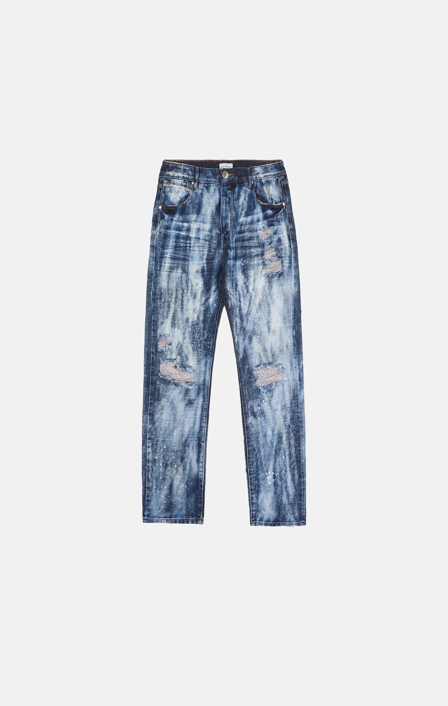 Selvedge Denim Ice Blue Heavy Bleached ONLY THE BLIND