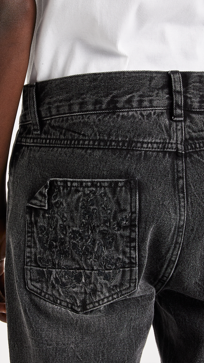 FLORAL NIGHT DENIM JEANS - ONLY THE BLIND™