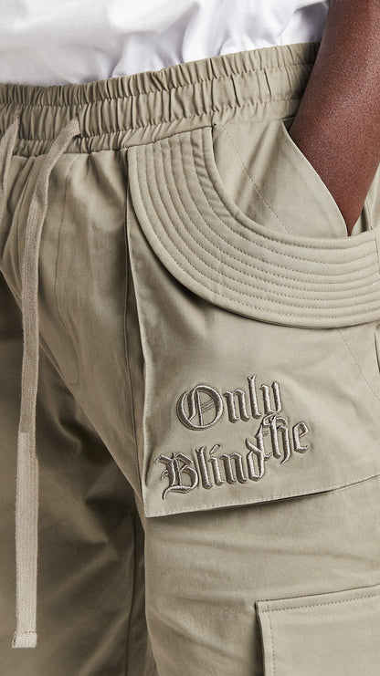 KHAKI TWILL CARGO PANT - ONLY THE BLIND™