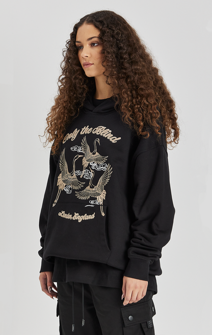 Crane Embroidered Hood - ONLY THE BLIND™