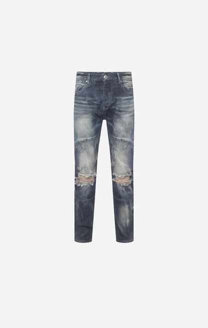 Selvedge Denim Mid Blue Heavy Bleached ONLY THE BLIND