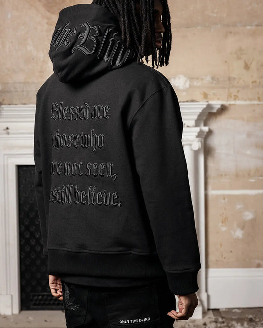 Black Blossom Statement Hoodie - ONLY THE BLIND™