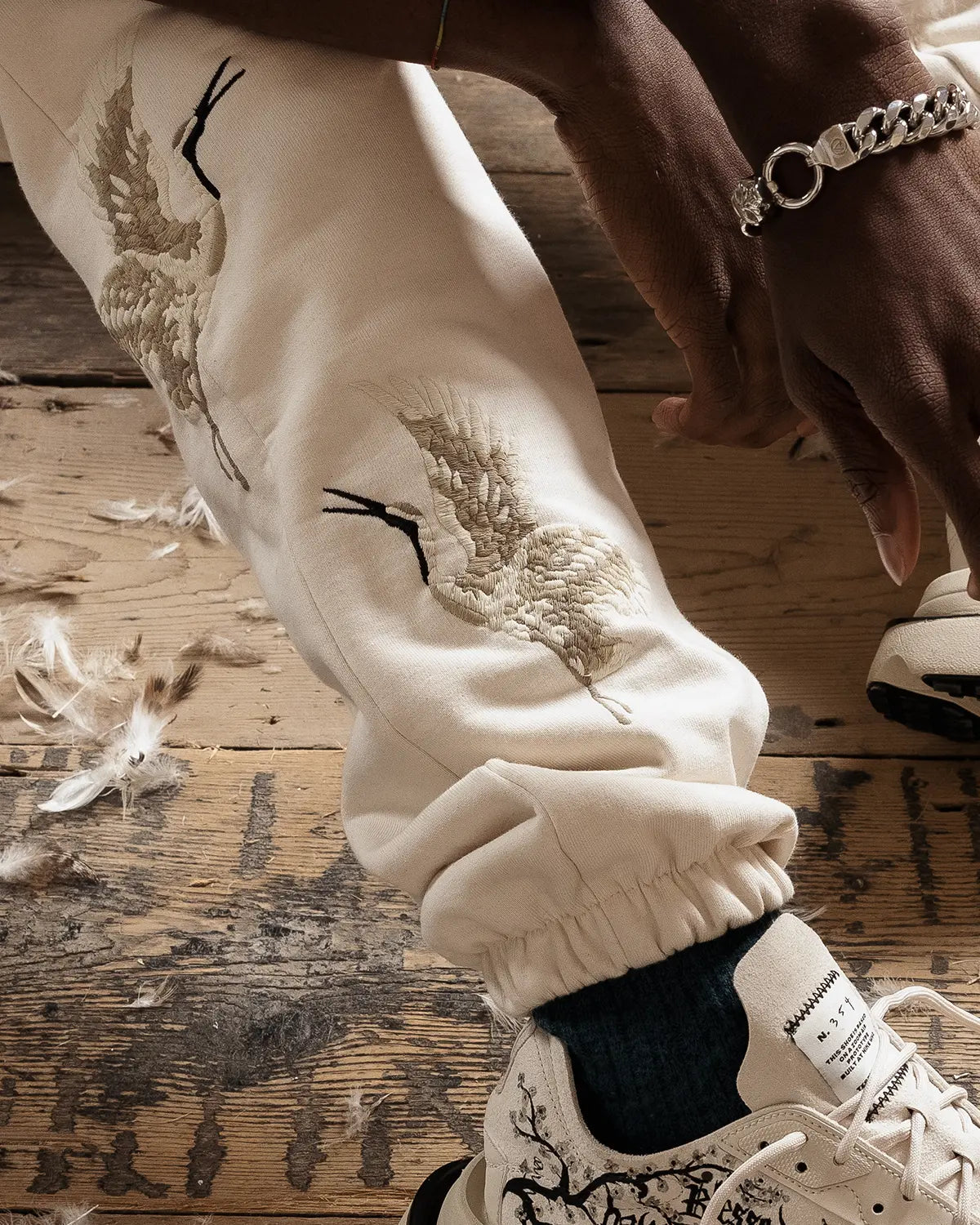 Beige Heron Sweatpants - ONLY THE BLIND™