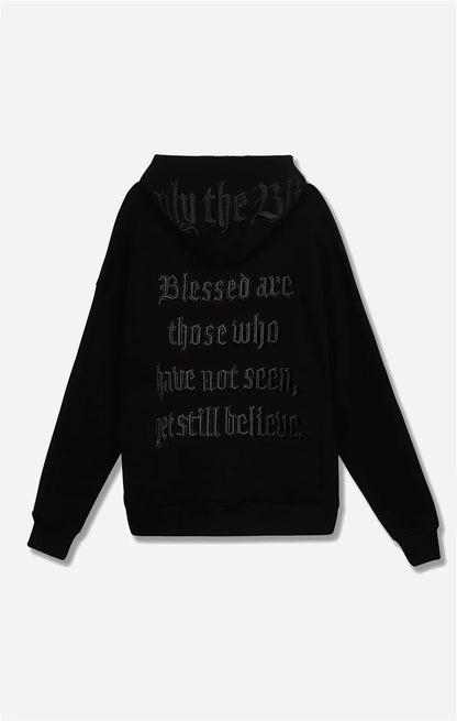 Black Blossom Statement Hoodie - ONLY THE BLIND™